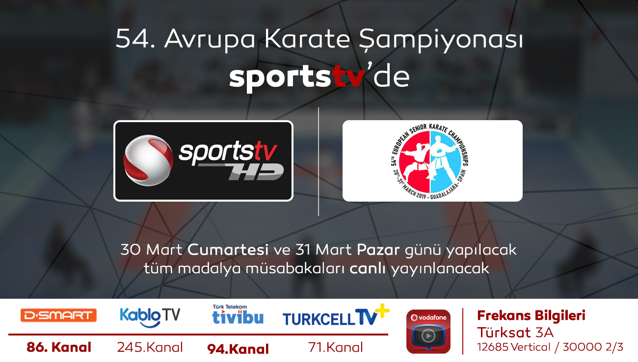 Euro Karate 2019 Sportstv'den canlı yayınlanacak